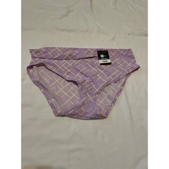 No Boundaries Hipster Panties XXXL (21) Purple Yellow Plaid Micro Crossover - Picture 1 of 7